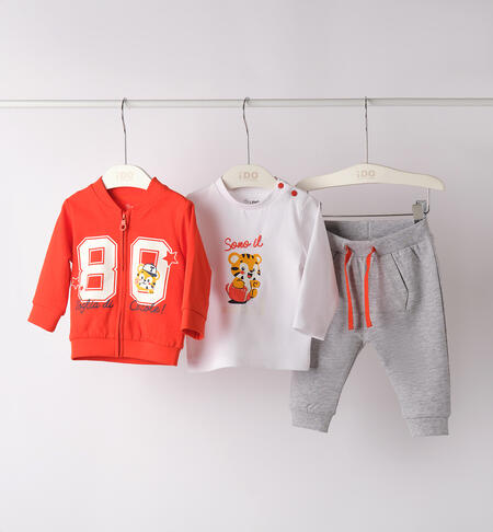 Three-piece baby romper ORANGE