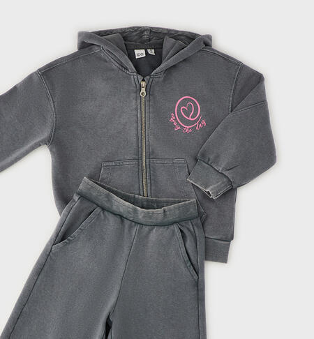 Tuta bambina 2 pezzi GRIGIO SCURO-0564