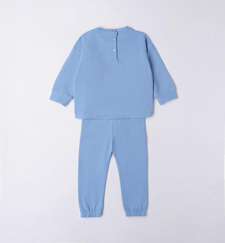 iDO playsuit with glitter for girls from 9 months to 8 years AZZURRO-3624