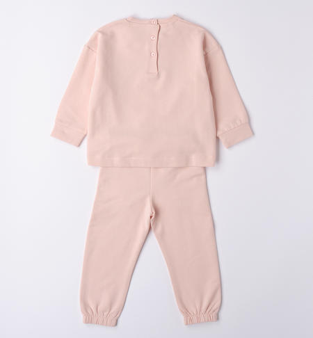 iDO playsuit with glitter for girls from 9 months to 8 years ROSA CHIARO-2617