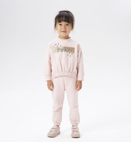 Tuta bambina con glitter ROSA