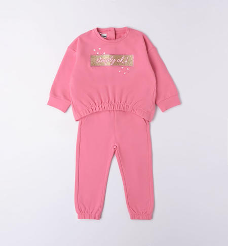 iDO playsuit with glitter for girls from 9 months to 8 years ROSA-2424