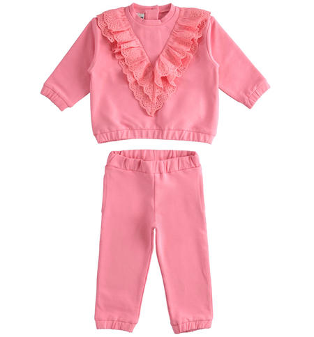 Two-piece girls tracksuit from 9 months to 8 years iDO FUCSIA-2425