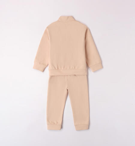 iDO star tracksuit for girls from 9 months to 8 years BEIGE-0916