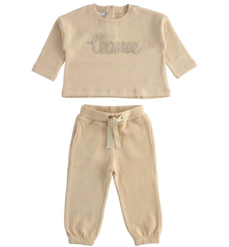 Tricot girls suit from 9 months to 8 years iDO NATURAL BEIGE-0343