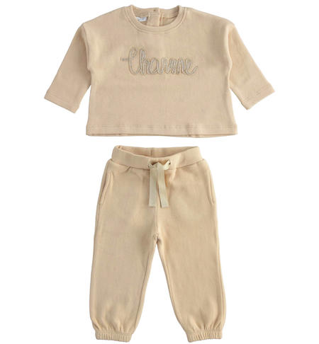 Tuta bambina in tricot - da 9 mesi a 8 anni iDO NATURAL BEIGE-0343