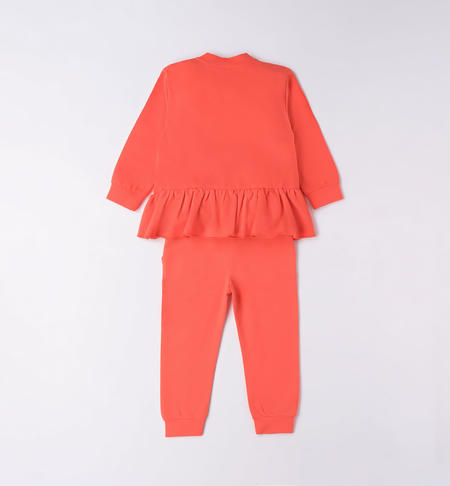 Tuta bambina margherite da 9 mesi a 8 anni iDO HOT CORAL-2137