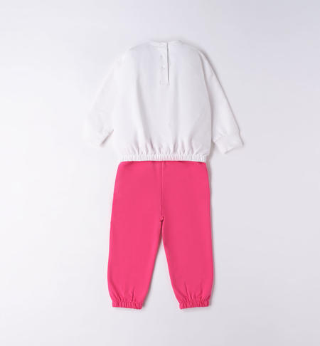 iDO teddy bear playsuit for girls from 9 months to 8 years BIANCO-0113