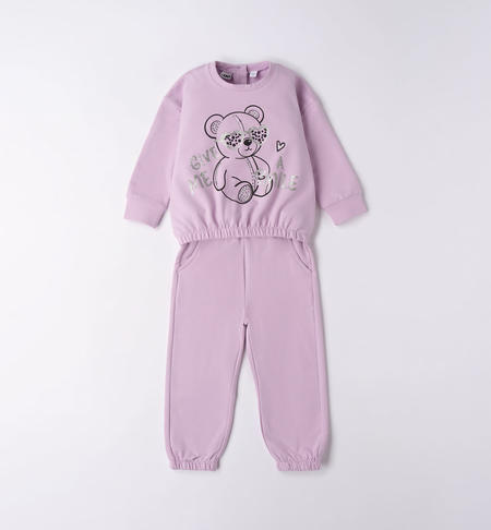 iDO teddy bear playsuit for girls from 9 months to 8 years LILLA-3321