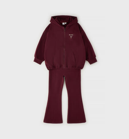Girls' sports tracksuit RED