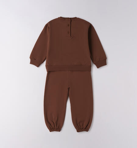 Tuta bambina sportiva MARRONE-0825