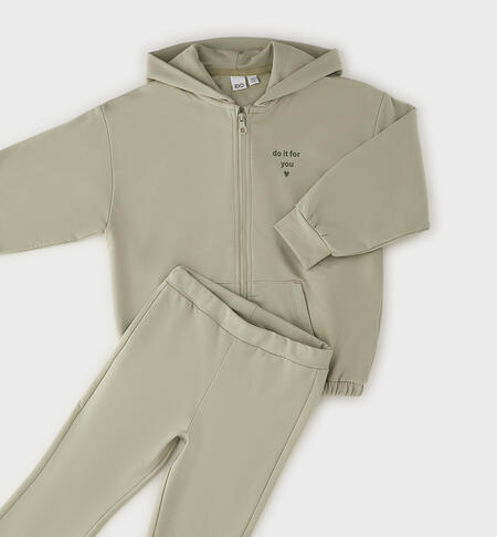 Girls' sports tracksuit POWDER GREEN -5552