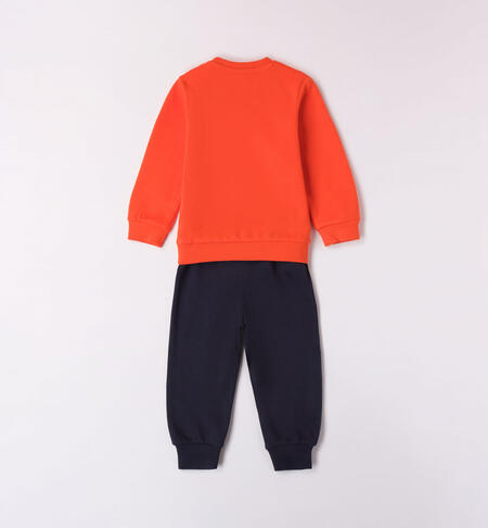 iDO 100% cotton frog tracksuit for boys from 9 months to 8 years ARANCIO-1855