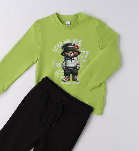 Tuta bambino 100% cotone VERDE-5266