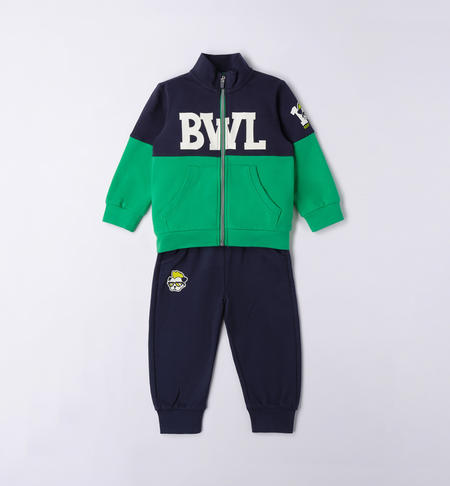 iDO colour block playsuit for boys from 9 months to 8 years NAVY-3854