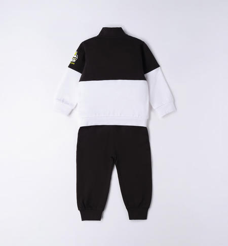 iDO colour block playsuit for boys from 9 months to 8 years NERO-0658