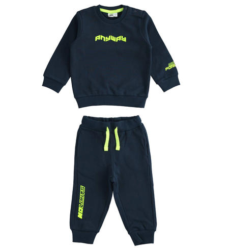 Tracksuit with prints for boys from 9 month to 8 years iDO NAVY-3885