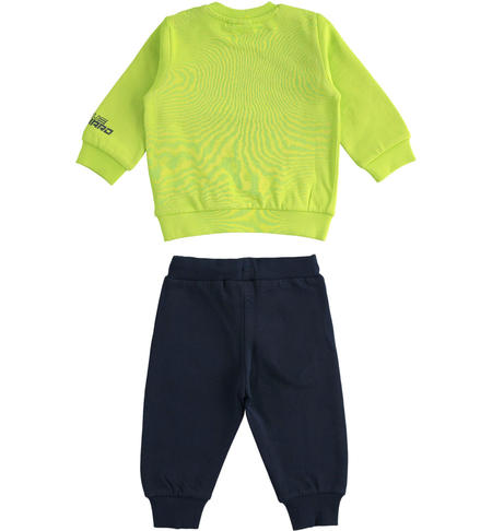 Tracksuit with prints for boys from 9 month to 8 years iDO VERDE-5132