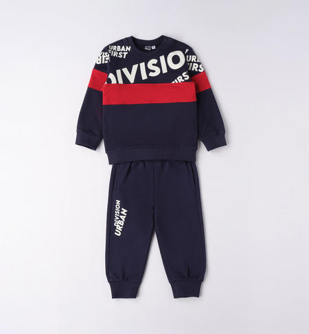 Tuta bambino in felpa con stampa da 9 mesi a 8 anni iDO NAVY-3854