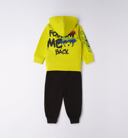 Tuta bambino in felpa stile urban da 9 mesi a 8 anni iDO VERDE ACIDO-5234