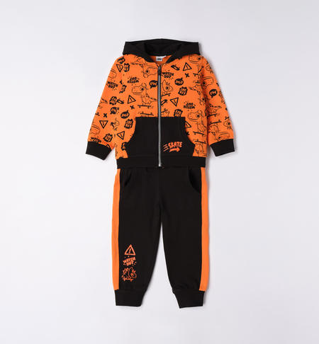 Tuta bambino stampa skate ARANCIONE