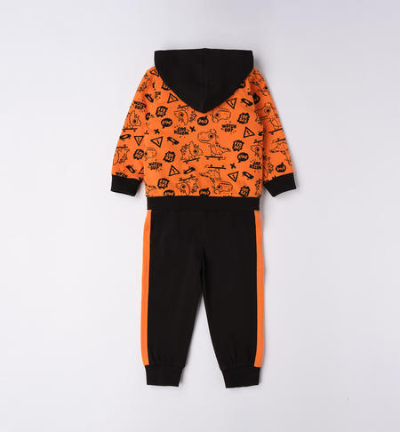 iDO skate print playsuit for boys from 9 months to 8 years ARANCIO-NERO-6VW5
