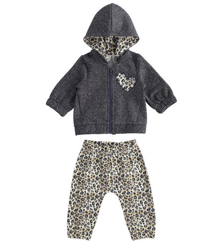 Tuta bimba due pezzi da 1 a 24 mesi iDO LATTE-BLUE-6TS9