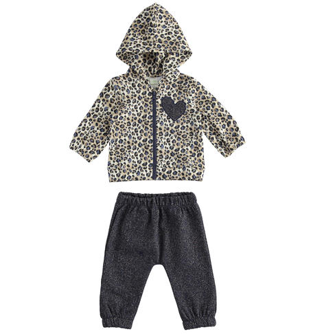 Two-piece baby girl suit from 1 to 24 months iDO NAVY-3885