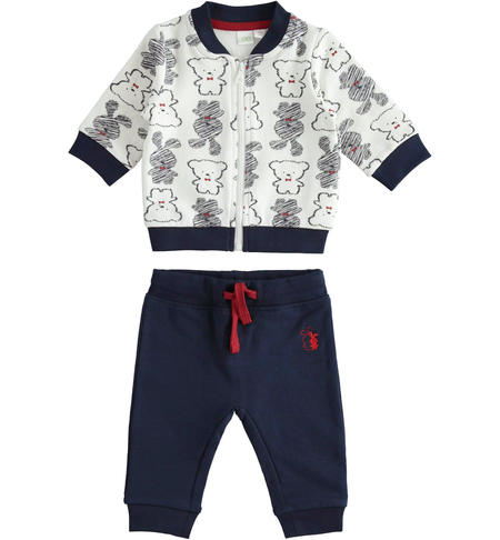 Baby boys suit with bunnies from 1 to 24 months iDO PANNA-NAVY-6TS4