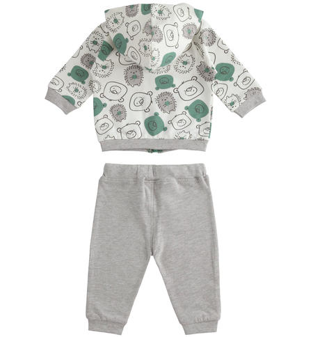 Cotton baby boy suit from 1 to 24 months iDO PANNA-VERDE-6TS2