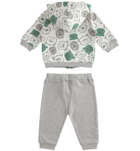 Tuta bimbo in cotone - da 1 a 24 mesi iDO PANNA-VERDE-6TS2