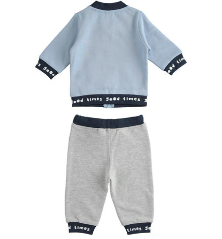 Baby tracksuit, trousers and sweatshirt from 1 to 24 months iDO AZZURRO-3814
