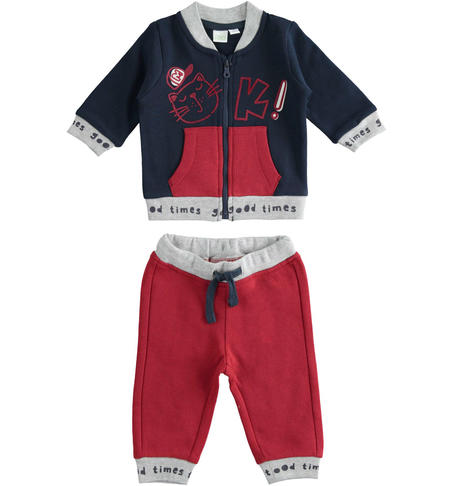 Baby tracksuit, trousers and sweatshirt from 1 to 24 months iDO NAVY-3885