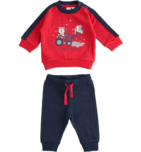 Cotton baby boys tracksuit from 1 to 24 months iDO NAVY-3885