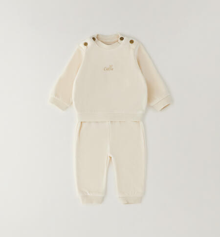 Newborn chenille jumpsuit BEIGE