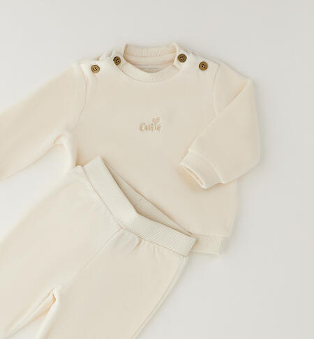 Newborn chenille jumpsuit BEIGE-0151