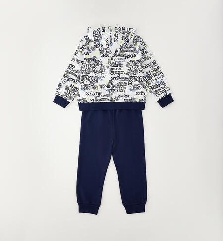 Tuta da bambino sportiva BIANCO-NAVY-6BVF