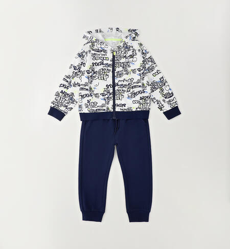 Tuta da bambino sportiva BIANCO-NAVY-6BVF
