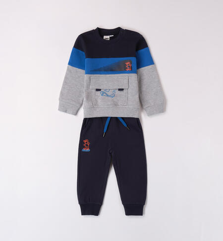 iDO skate print tracksuit for boys aged 9 months to 8 years NAVY-3885