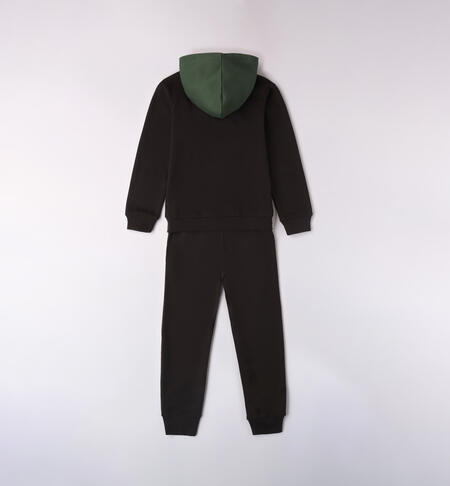 iDO two-piece sporty tracksuit for boys from 8 to 16 years NERO-0658