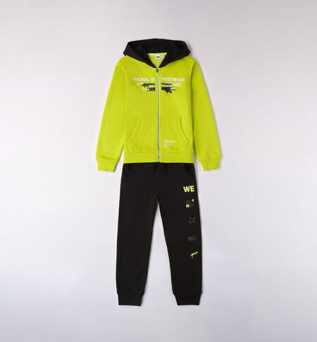 iDO two-piece sporty tracksuit for boys from 8 to 16 years VERDE-5237
