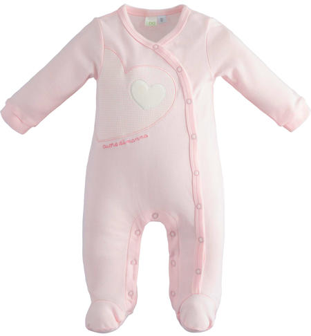 Tuta neonata cotone - da 0 a 18 mesi iDO ROSA-2512