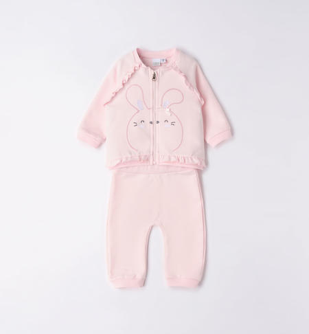 Two-piece baby suit with bunny PINK