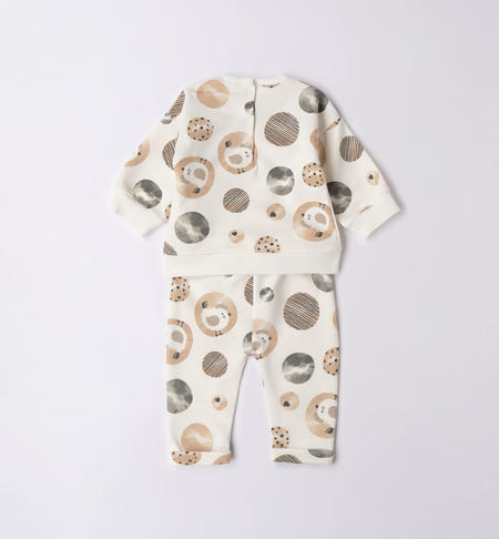 iDO patterned playsuit for baby girl from 1 to 24 months PANNA-BEIGE-6V48