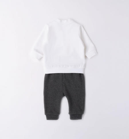 iDO sweet print boy's babygrow from 1 to 24 months BIANCO-0113