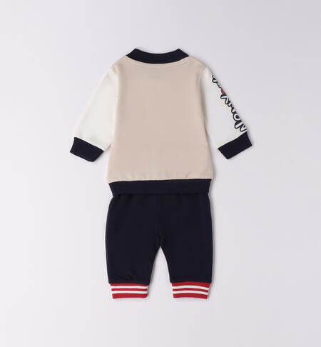 Tuta neonato due pezzi  ECRU'-0164