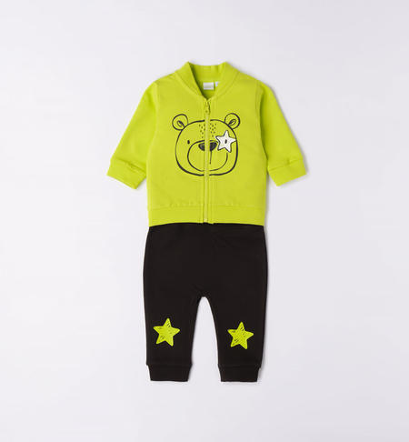 iDO teddy bear suit for baby boy from 1 to 24 months VERDE-5237