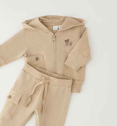 Tuta neonato sportiva BEIGE-0471