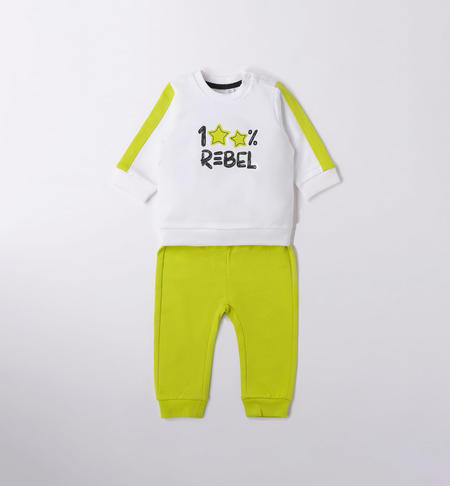 Romper for baby boy with stars WHITE