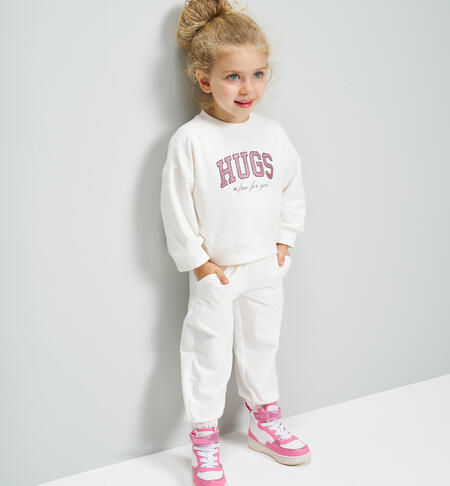 Tuta per bambina PANNA